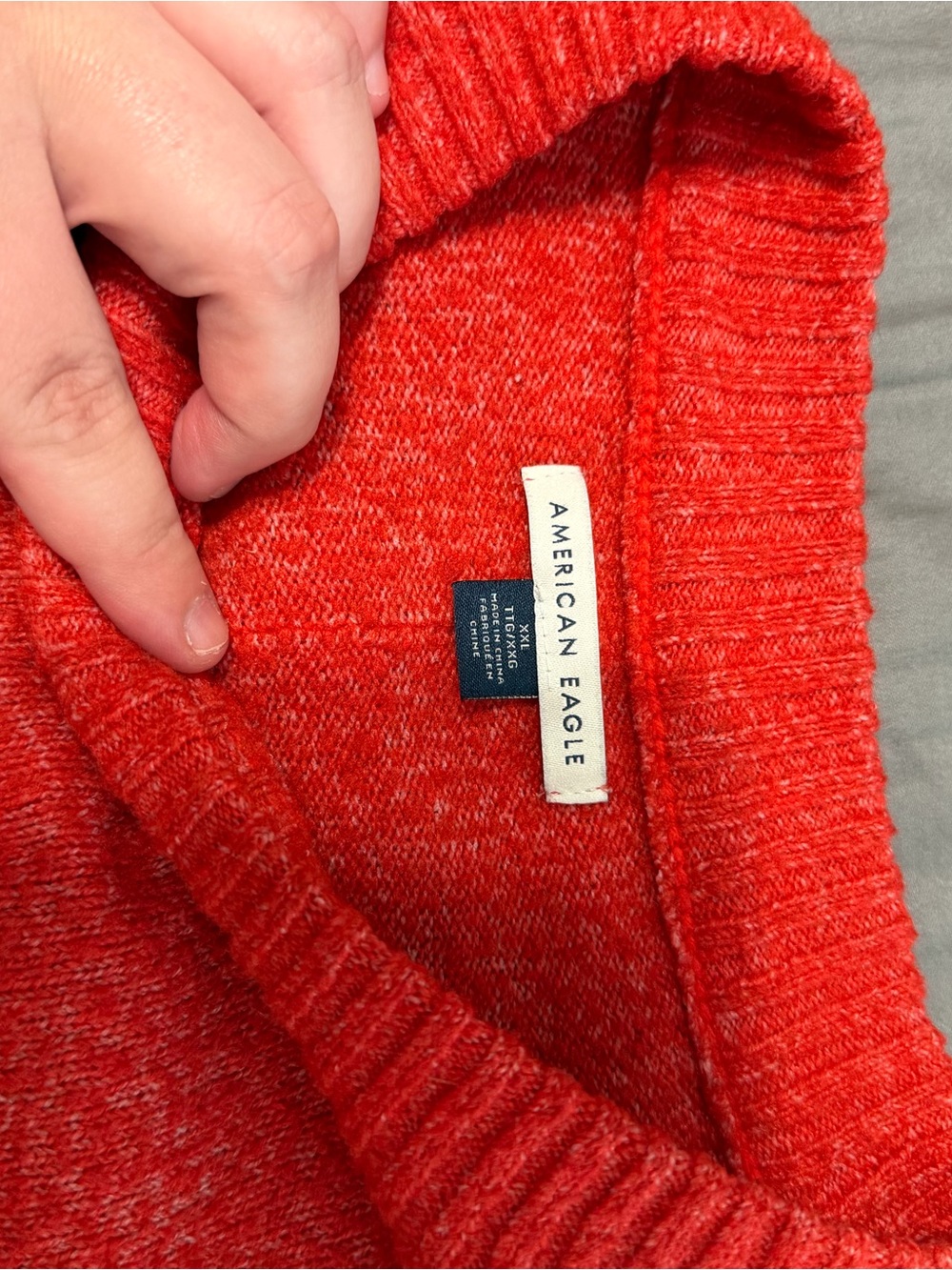 American Eagle Outfitters Red Crew Neck Knit Sweater